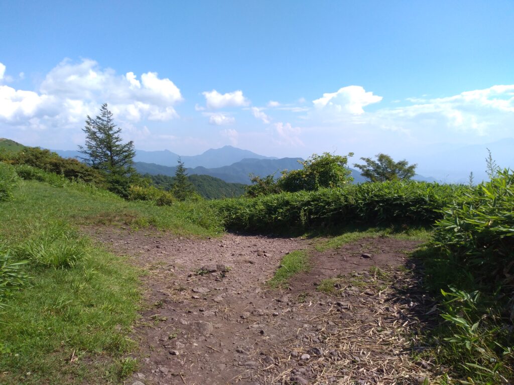 14時32分飯盛山登山道